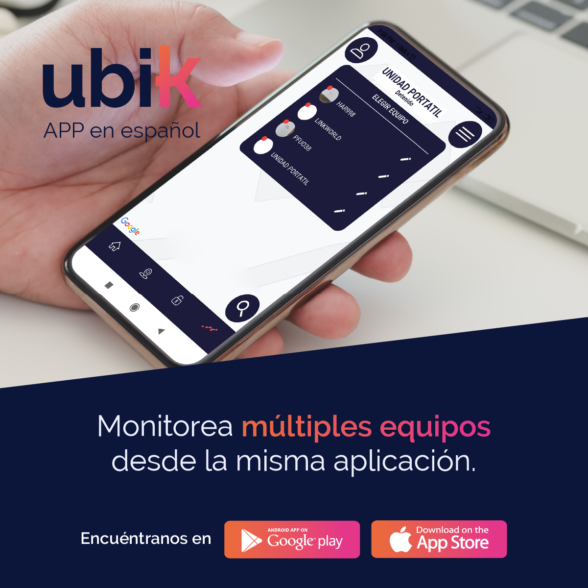GPS para vehículos (unidad cableada)